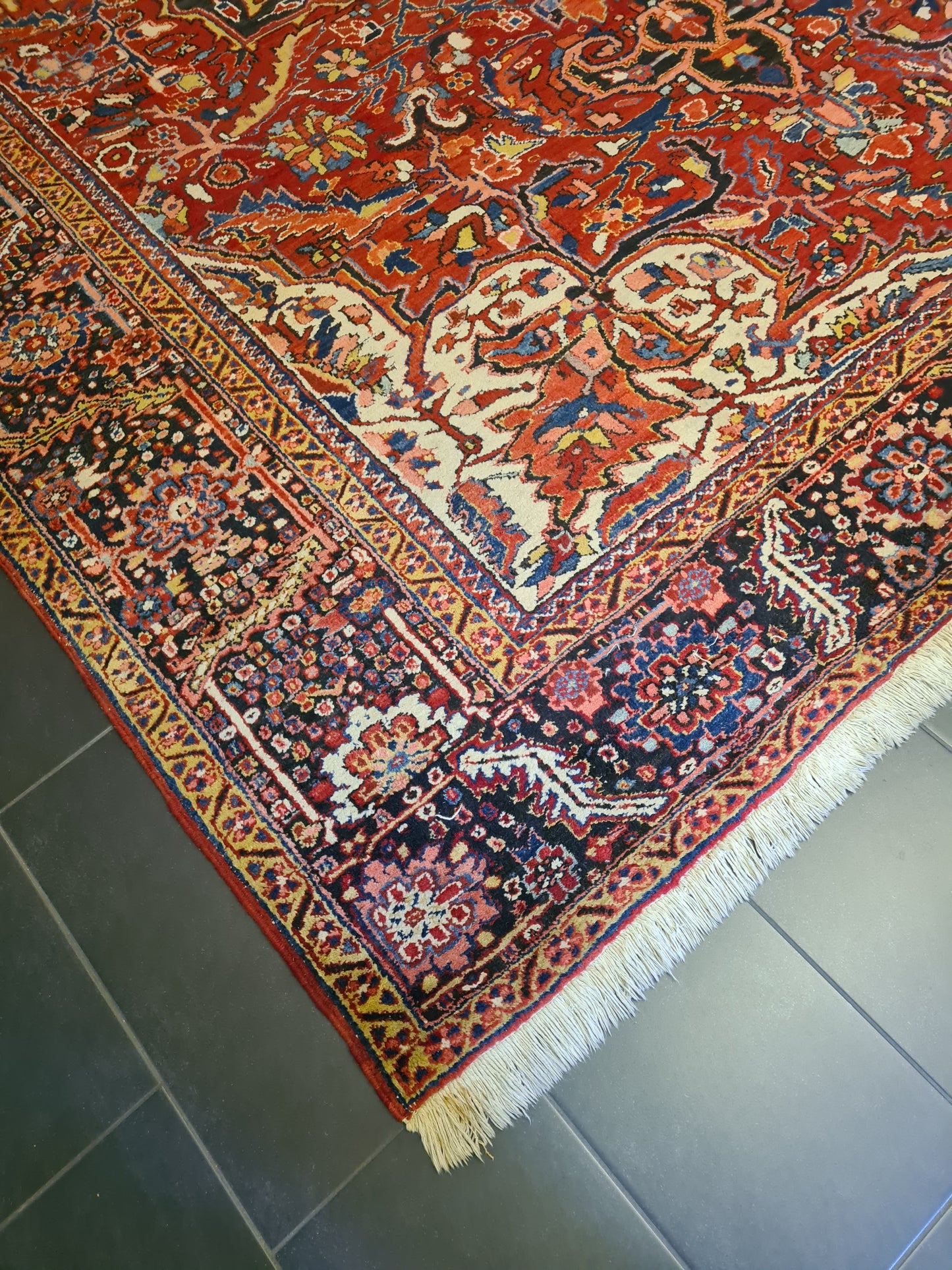 Perserteppich Orientteppich Handgeknüpfter Teppich Heris 430x300cm