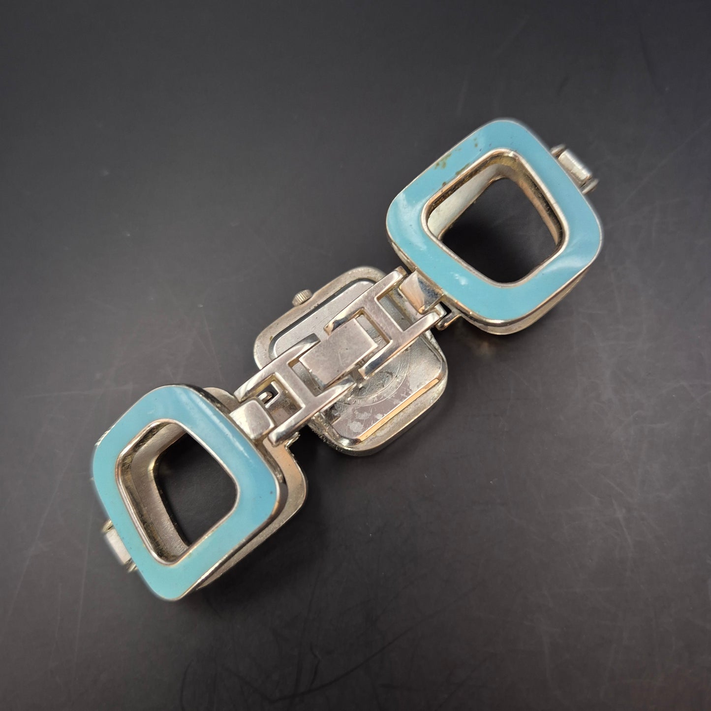 D&G Damen Uhr – Quarz, Türkis mit Gliederarmband