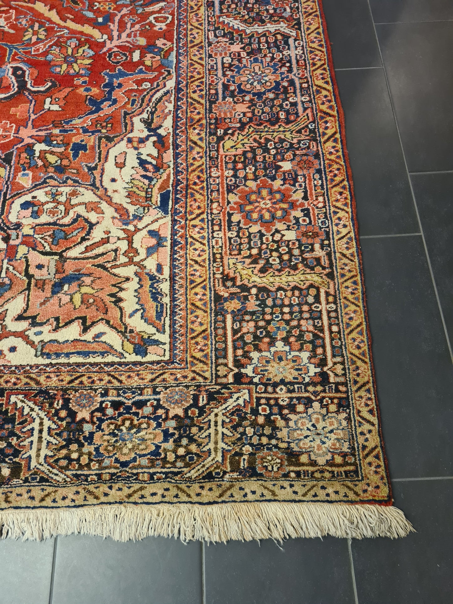 Perserteppich Orientteppich Handgeknüpfter Teppich Heris 430x300cm