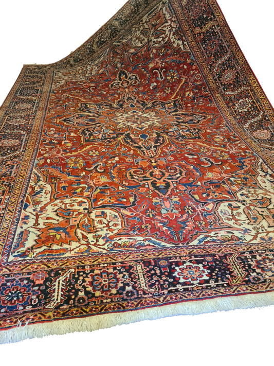 Perserteppich Orientteppich Handgeknüpfter Teppich Heris 430x300cm