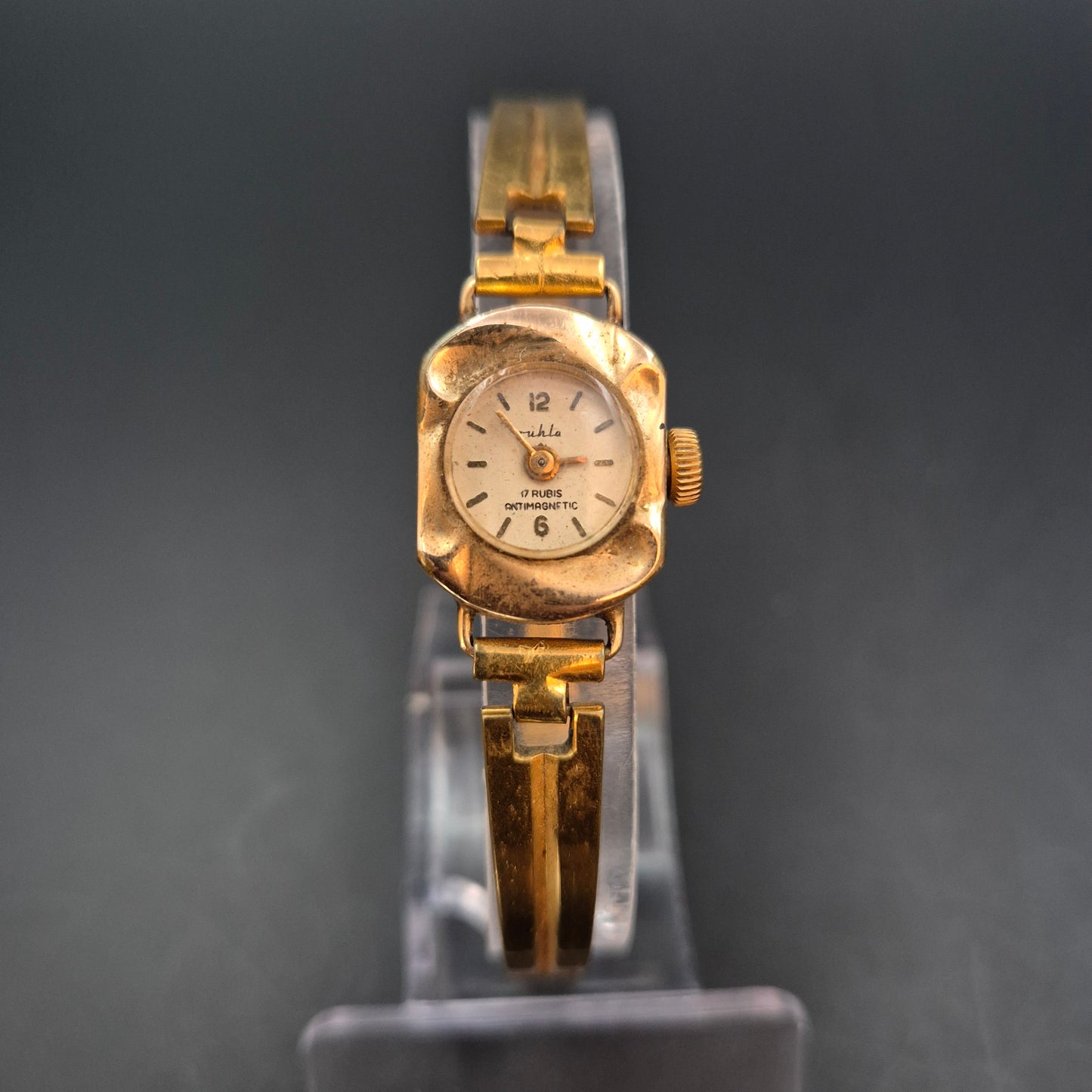 Mikla Damen Uhr – Vintage, 17 Rubis, Gold Doublé