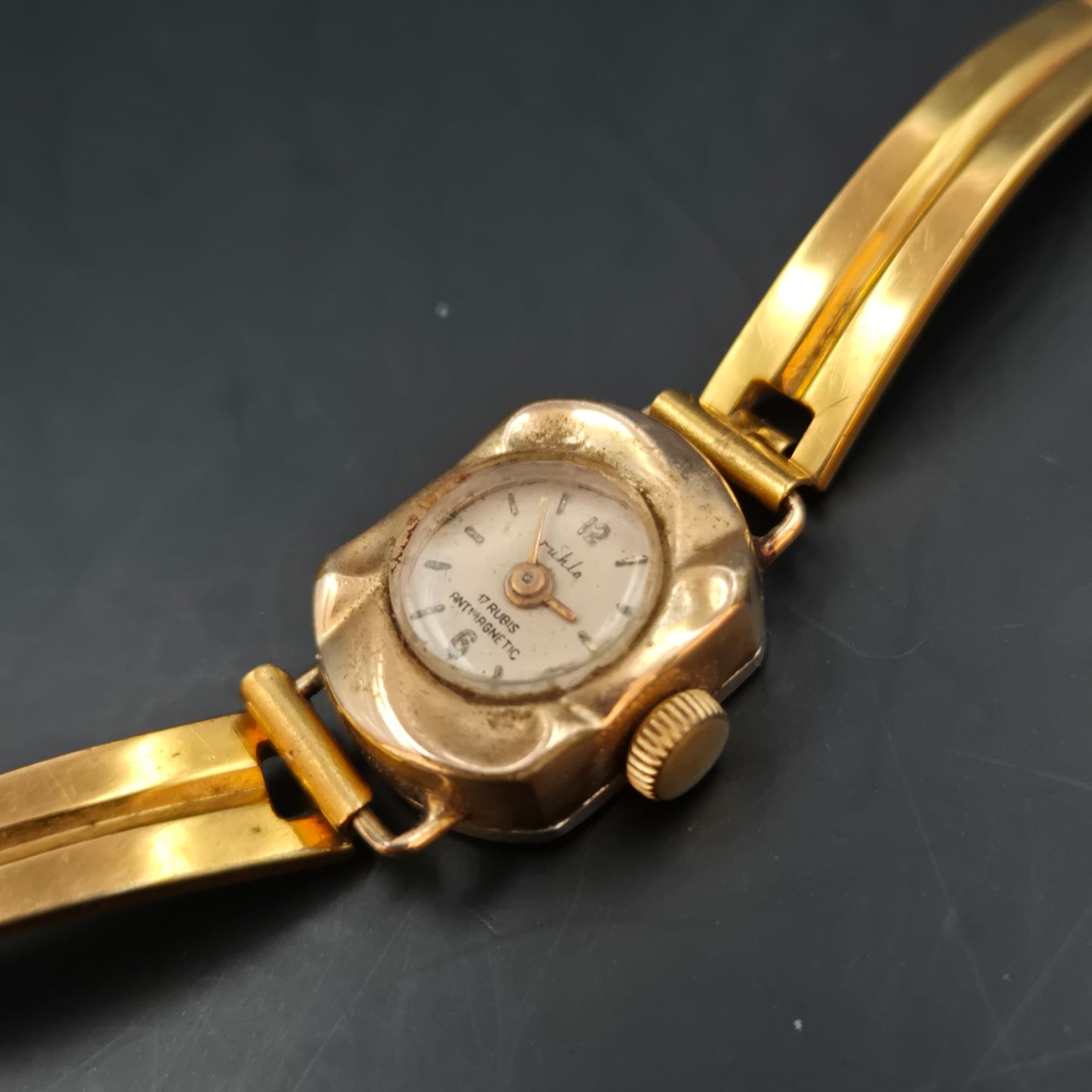 Mikla Damen Uhr – Vintage, 17 Rubis, Gold Doublé
