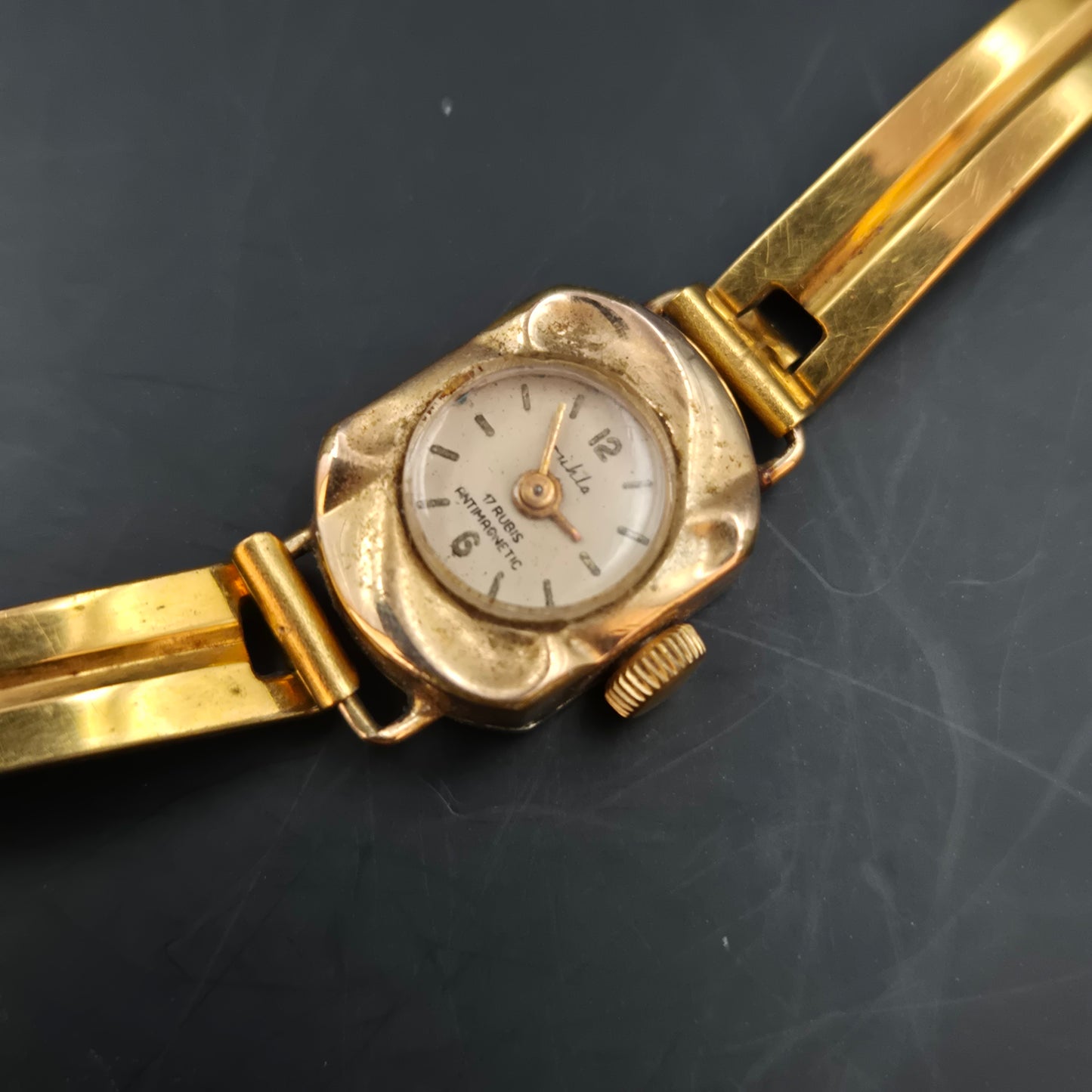 Mikla Damen Uhr – Vintage, 17 Rubis, Gold Doublé