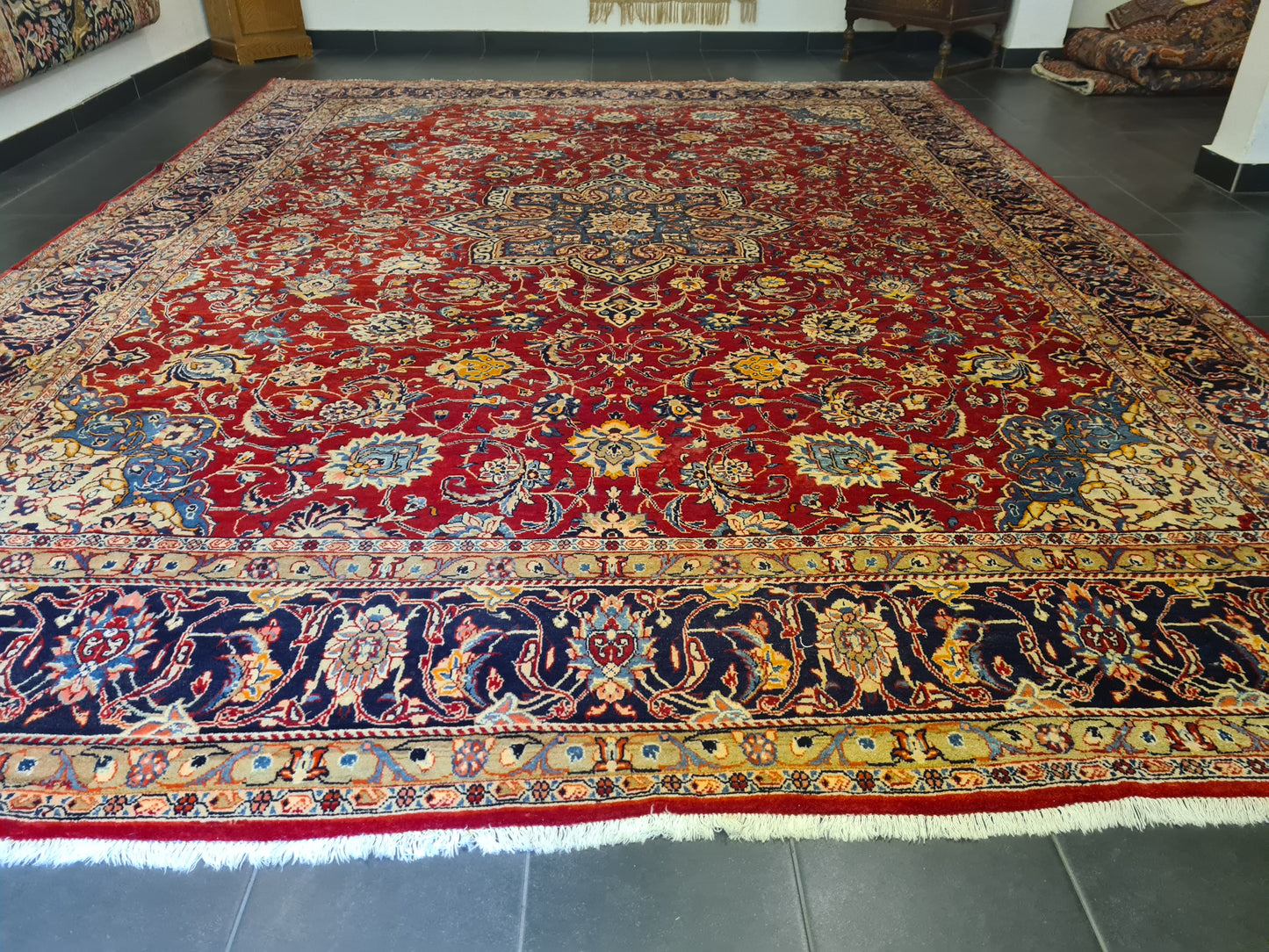 Perserteppich Orientteppich Handgeknüpfter Teppich Sarough 420x310cm