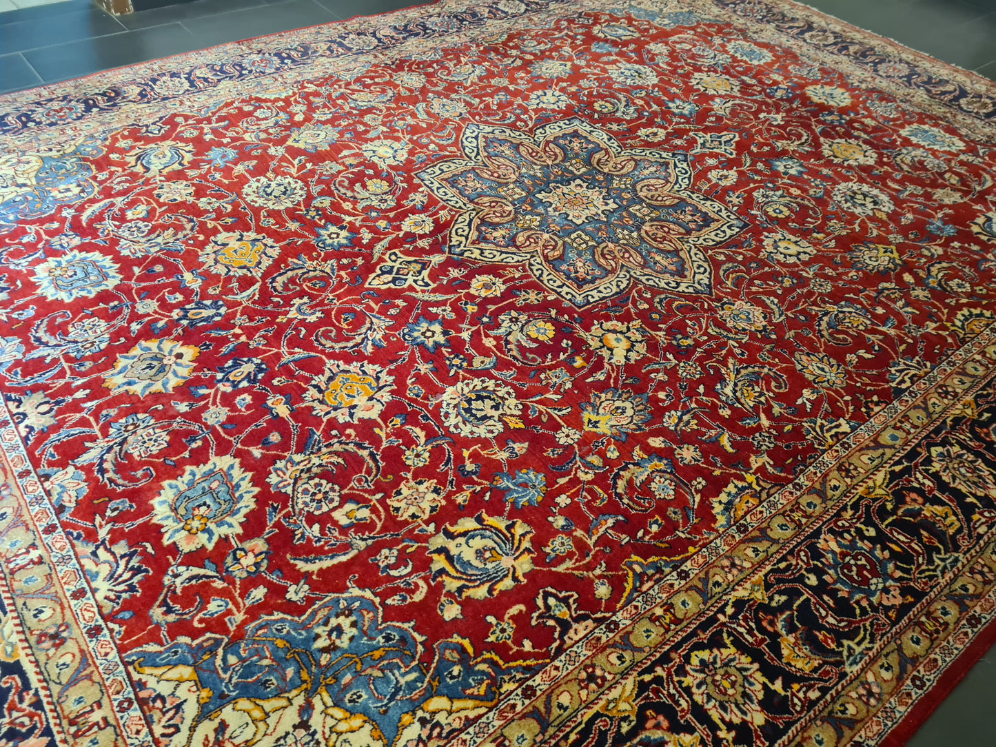 Perserteppich Orientteppich Handgeknüpfter Teppich Sarough 420x310cm