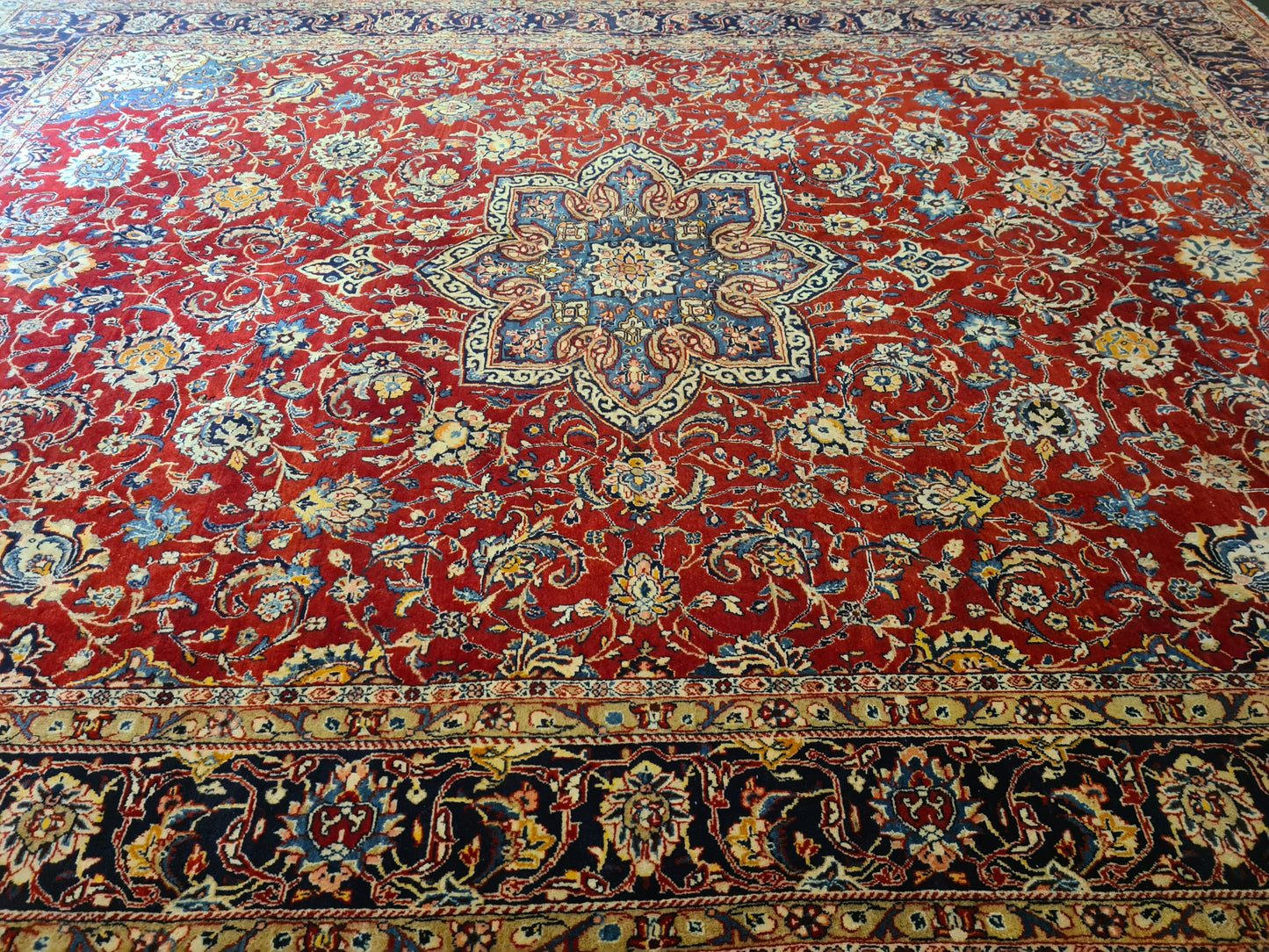 Perserteppich Orientteppich Handgeknüpfter Teppich Sarough 420x310cm