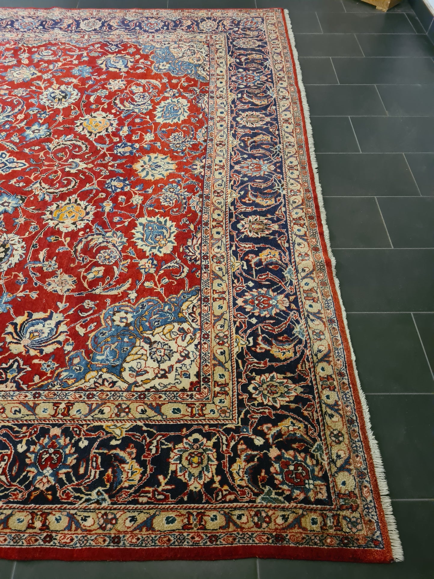 Perserteppich Orientteppich Handgeknüpfter Teppich Sarough 420x310cm