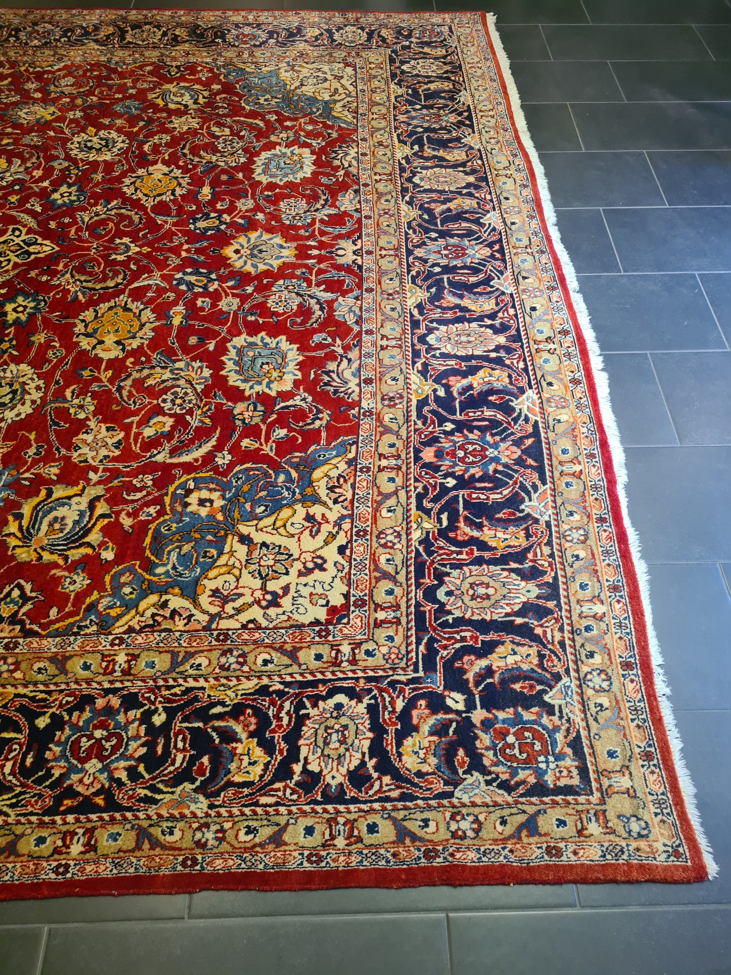 Perserteppich Orientteppich Handgeknüpfter Teppich Sarough 420x310cm