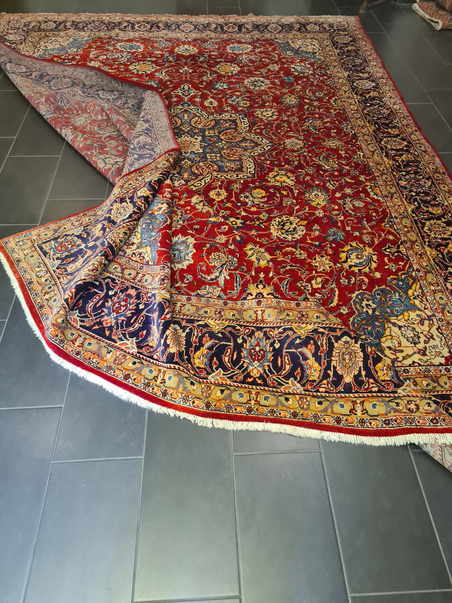 Perserteppich Orientteppich Handgeknüpfter Teppich Sarough 420x310cm