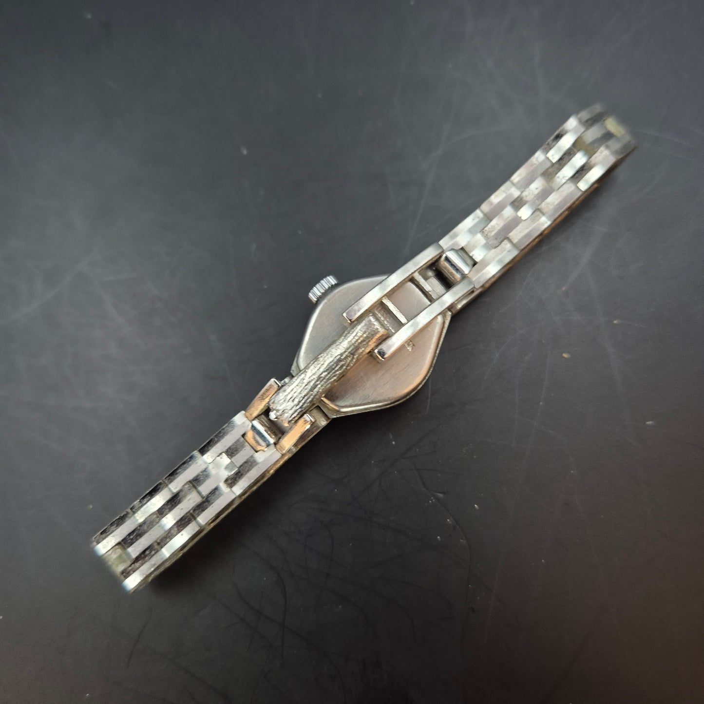 EUFA Damen Uhr – Vintage, 17 Jewels, Antichoc, Silberfarben