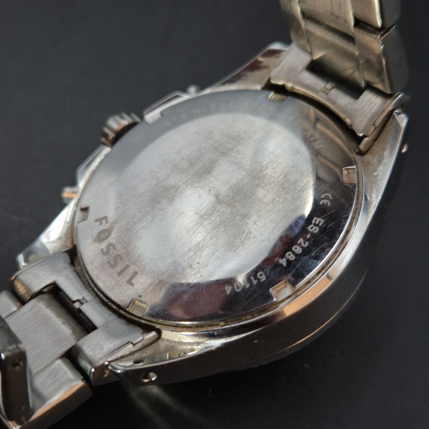 Fossil Damen Uhr – Quarz Chronograph, Lila mit Strass-Besatz