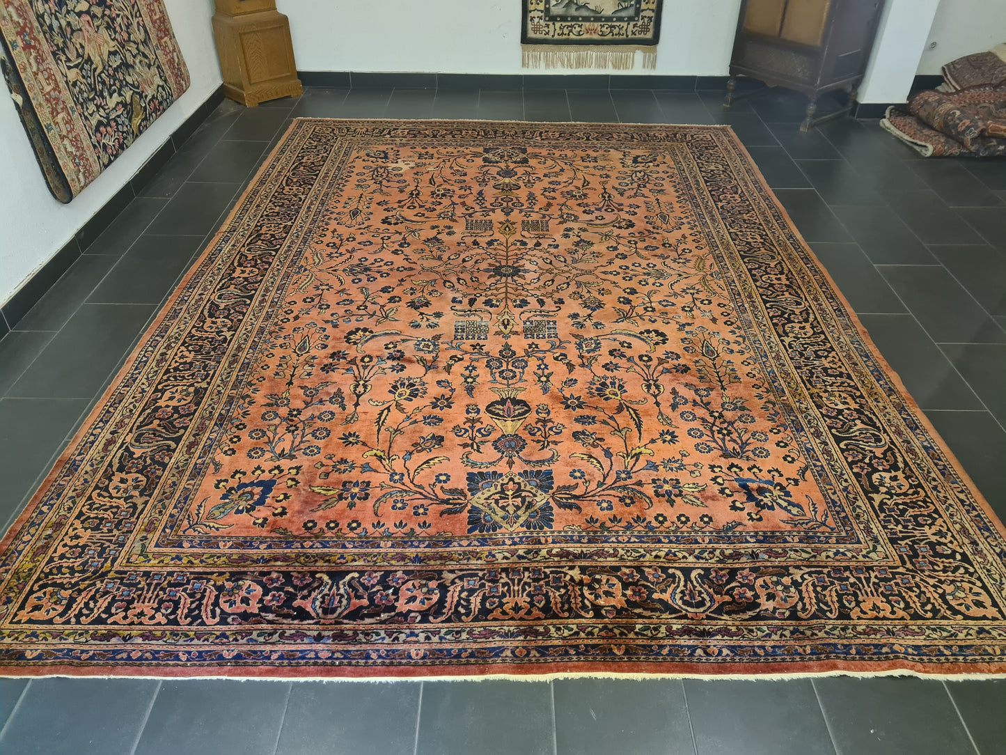 Perserteppich Orientteppich Handgeknüpfter Teppich Sarough 390x280cm