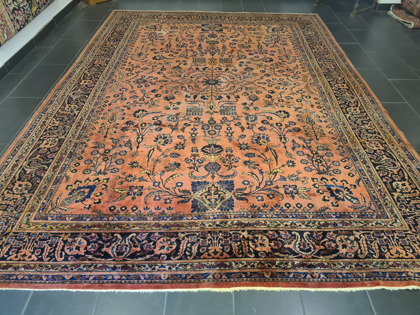 Perserteppich Orientteppich Handgeknüpfter Teppich Sarough 390x280cm