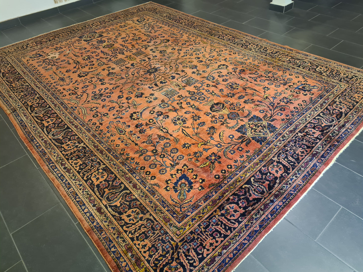 Perserteppich Orientteppich Handgeknüpfter Teppich Sarough 390x280cm