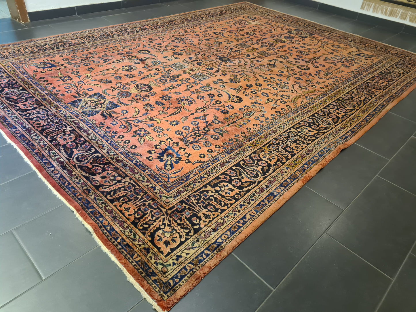 Perserteppich Orientteppich Handgeknüpfter Teppich Sarough 390x280cm