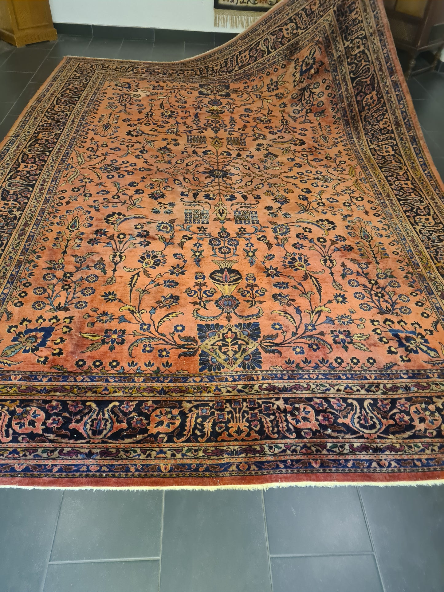 Perserteppich Orientteppich Handgeknüpfter Teppich Sarough 390x280cm