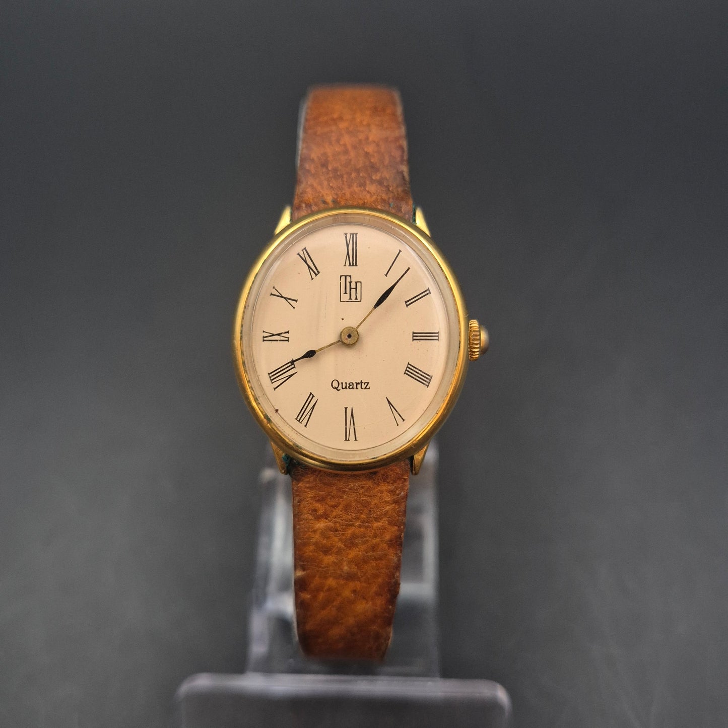 LH Damen Uhr – Quarz, Goldfarben mit römischen Ziffern