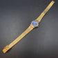 Elegante Damen Uhr mit blauem Zifferblatt und Goldton-Armband
