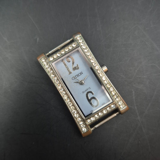 Elegante Citron Damen Uhr – Rechteckig mit Glitzerbesatz