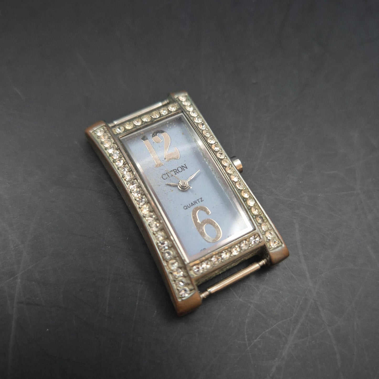 Elegante Citron Damen Uhr – Rechteckig mit Glitzerbesatz