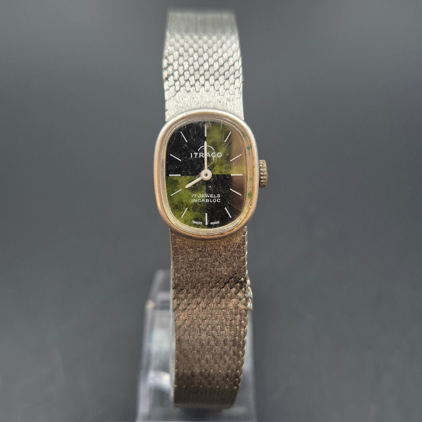 Vintage Itraco Damen Uhr – Elegantes Milanaise-Armband