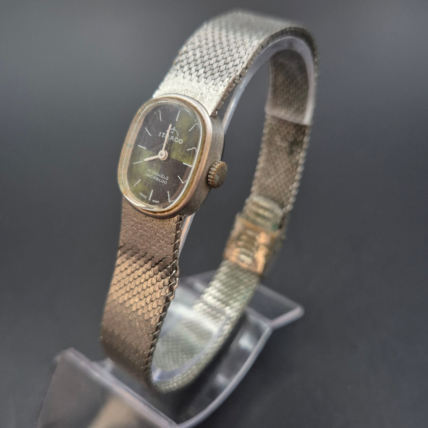 Vintage Itraco Damen Uhr – Elegantes Milanaise-Armband