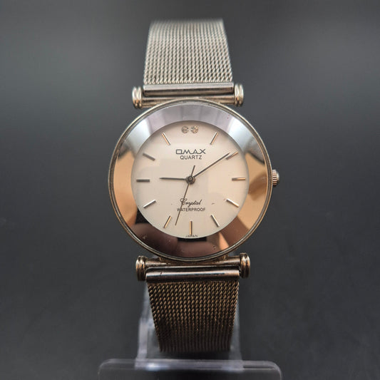 Elegante Omax Damen Uhr – Minimalistisches Design mit Glitzerstein