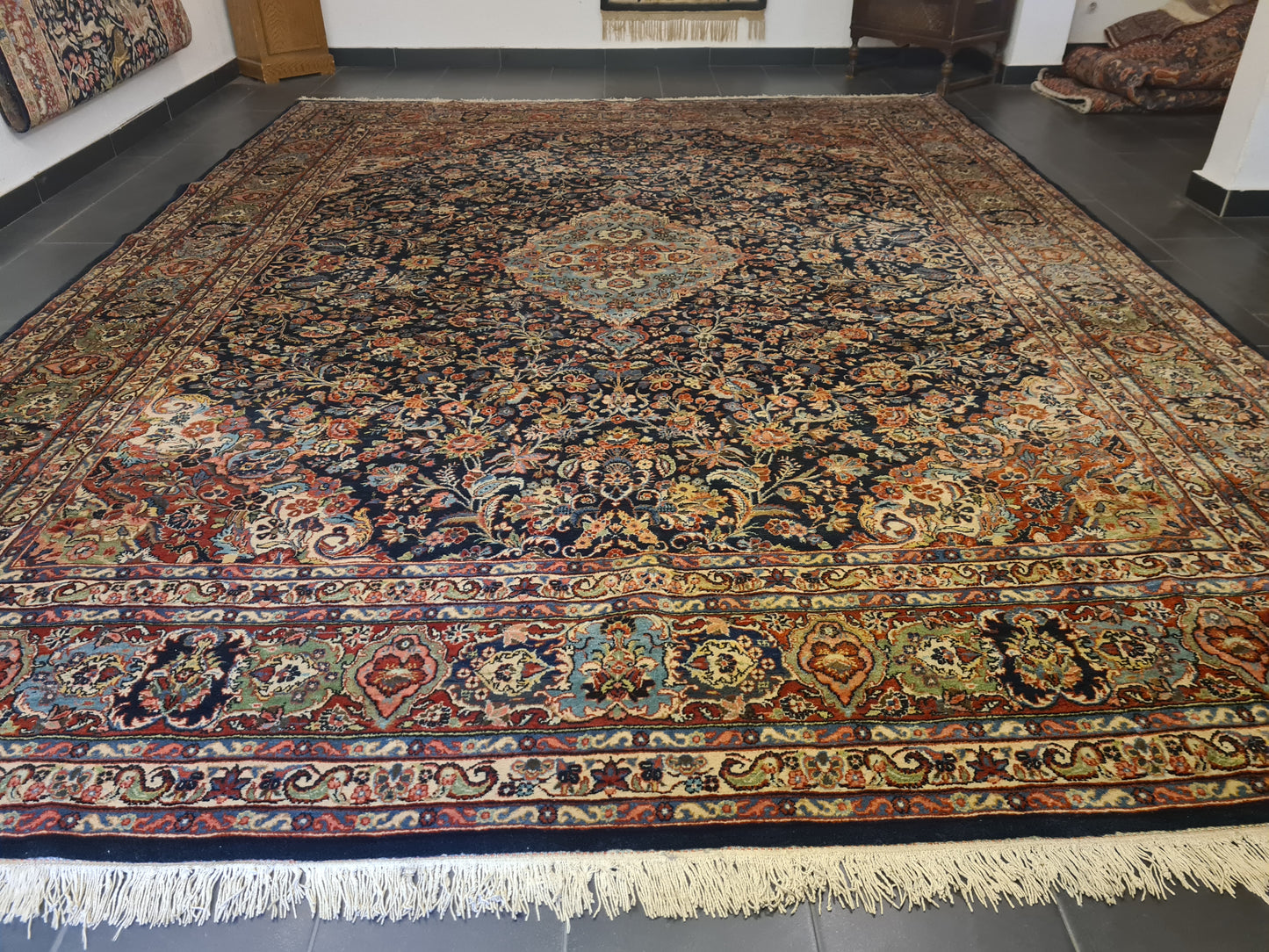 Perserteppich Orientteppich Handgeknüpfter Teppich Sarough 420x330cm