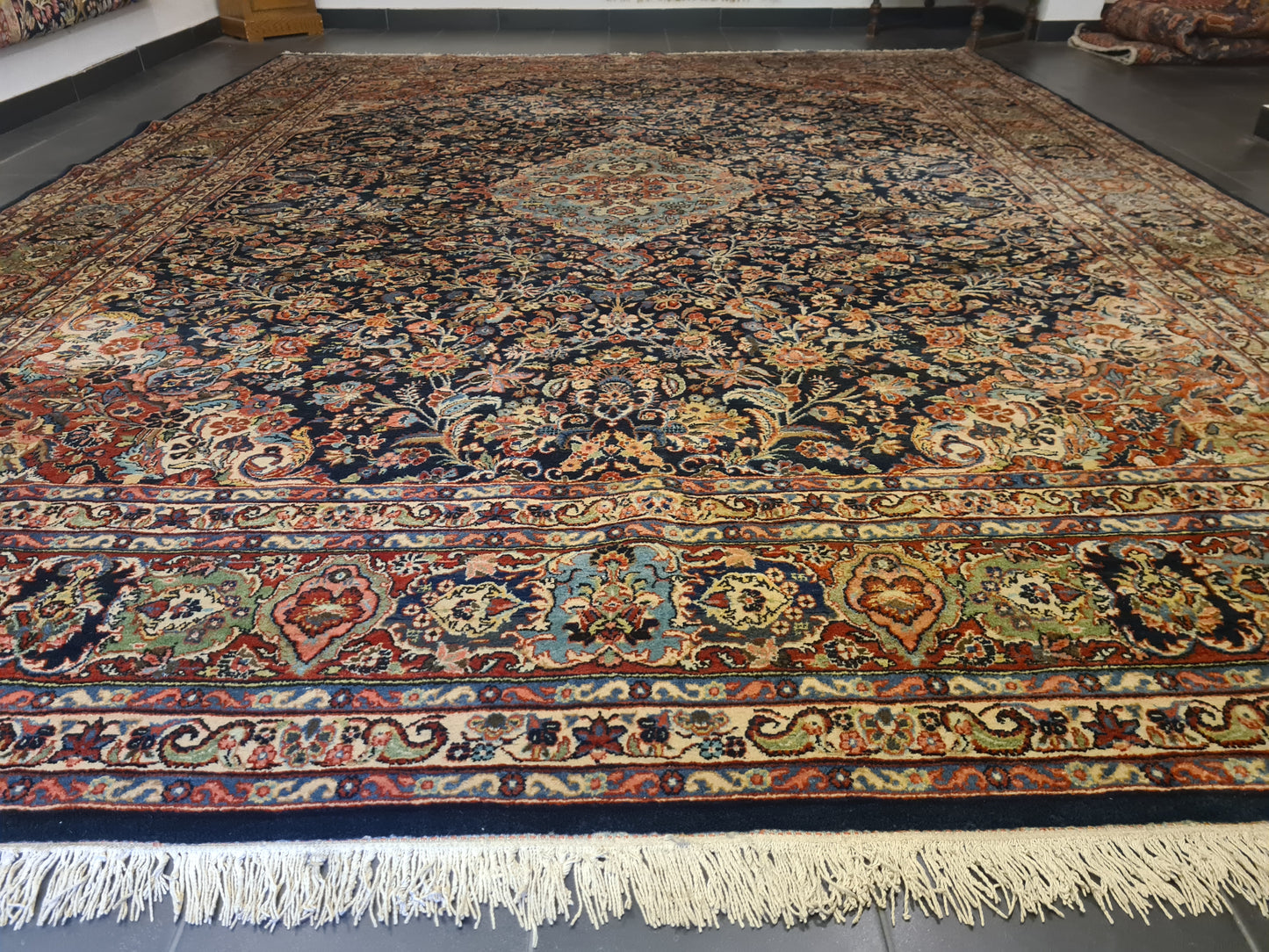 Perserteppich Orientteppich Handgeknüpfter Teppich Sarough 420x330cm