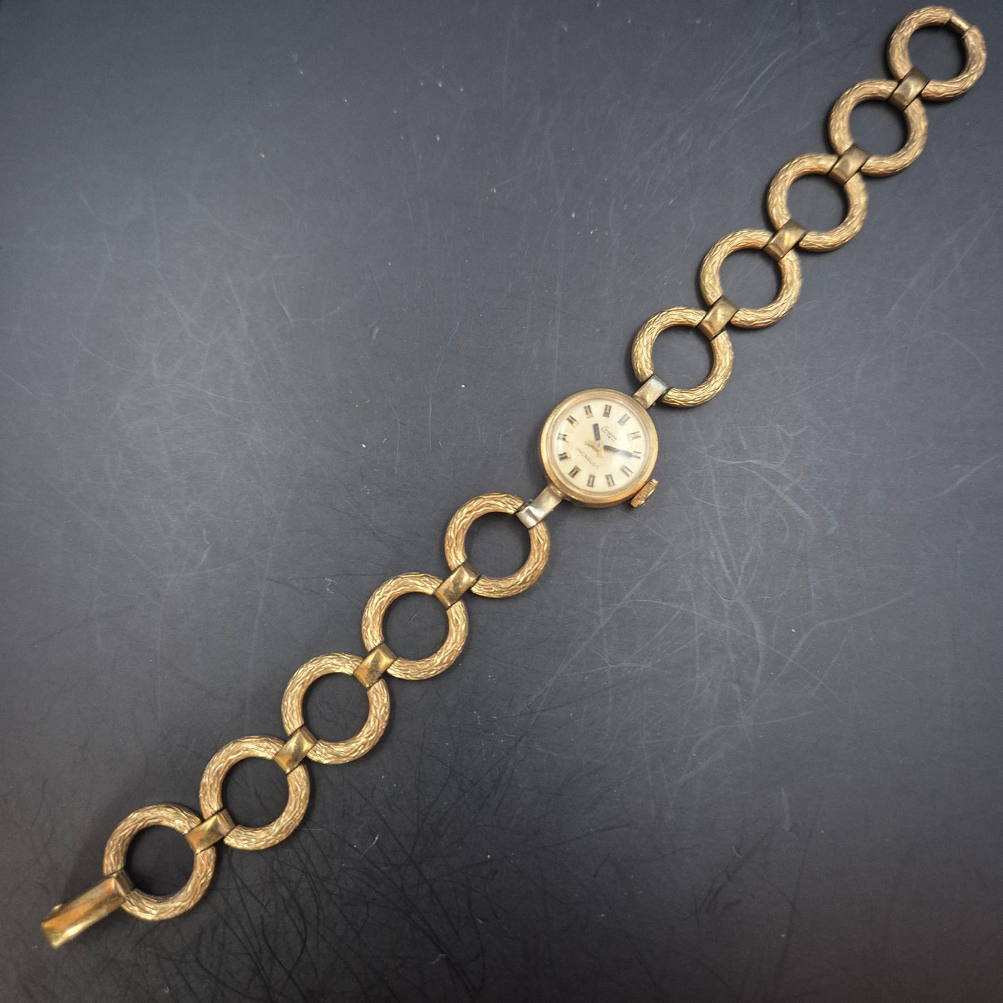 Vintage Condor Damen Uhr – Elegantes Kettengliederarmband, Incabloc