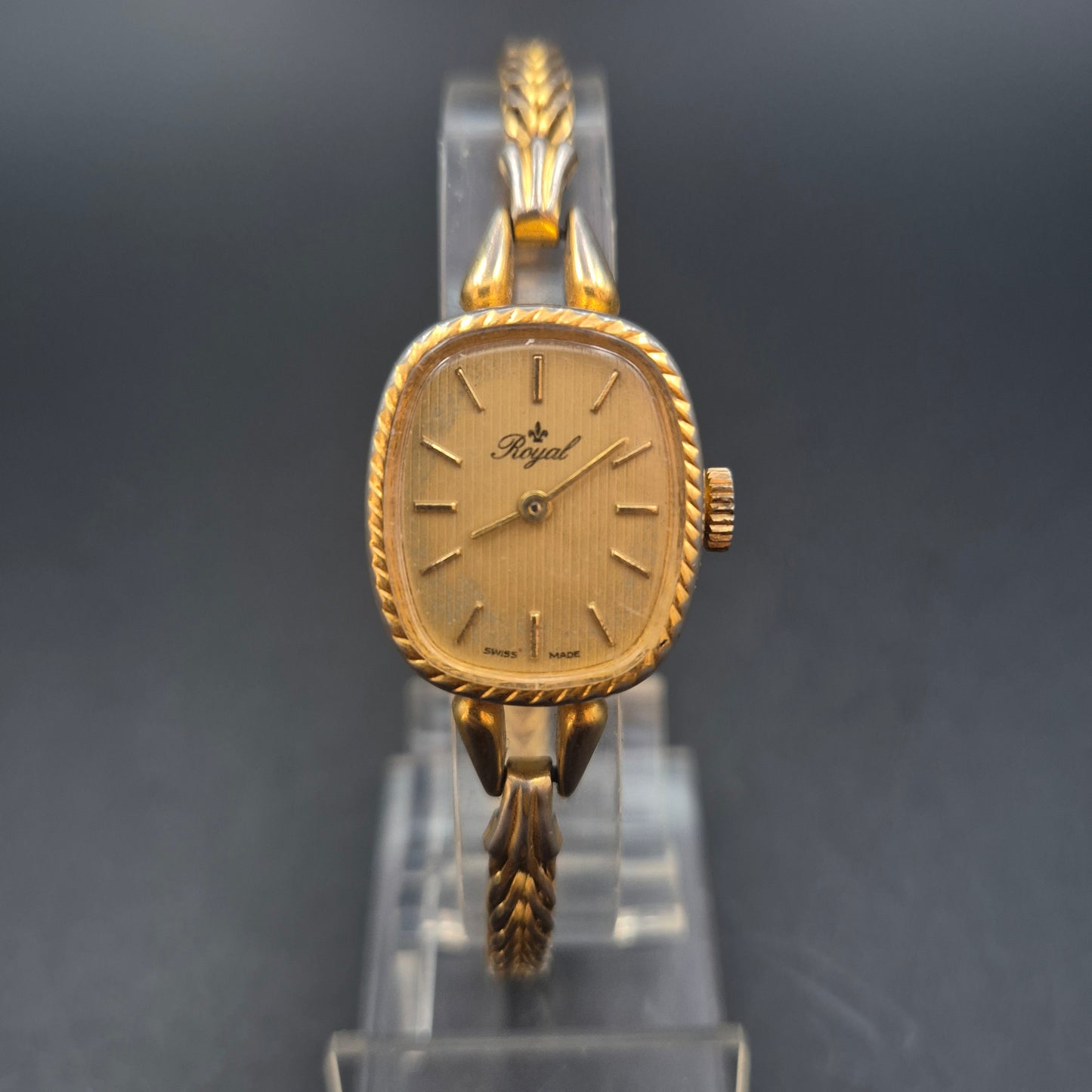 Elegante Royal Damen Uhr Vergoldeter Vintage-Look aus der Schweiz