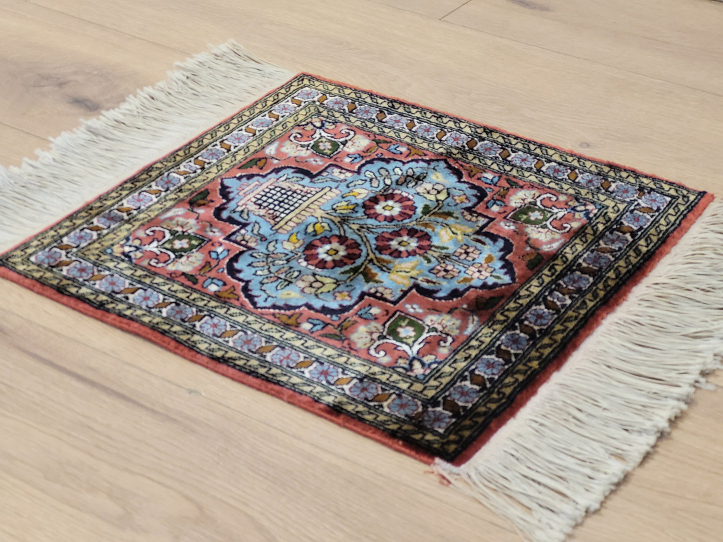 Ghom Teppich Seide feine Knüpfung Miniatur