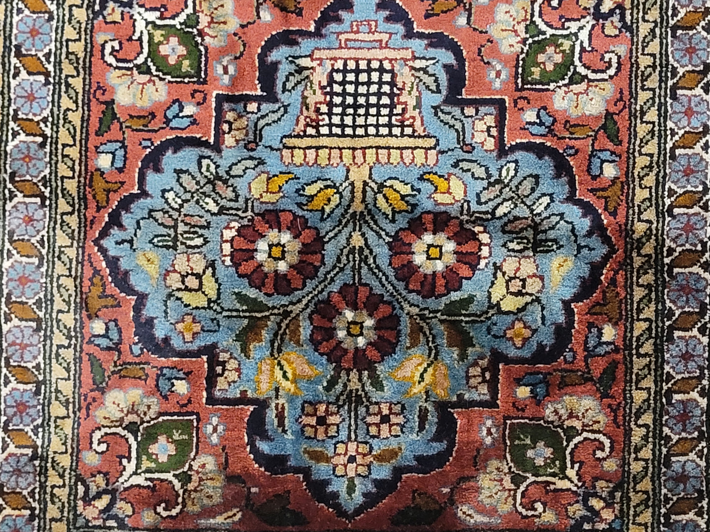 Ghom Teppich Seide feine Knüpfung Miniatur