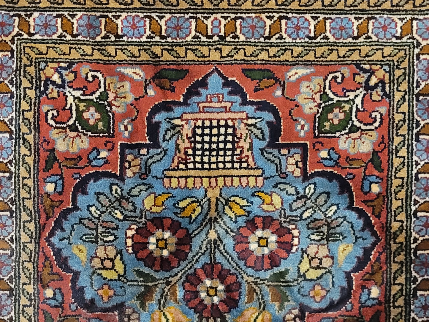 Ghom Teppich Seide feine Knüpfung Miniatur