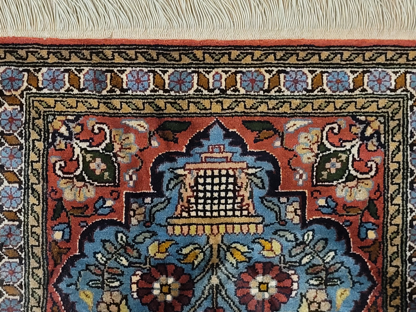 Ghom Teppich Seide feine Knüpfung Miniatur