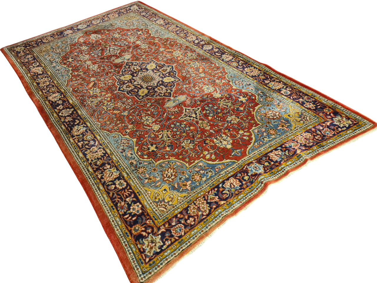 Perserteppich Orientteppich Handgeknüpfter Teppich Täbris 225x130cm