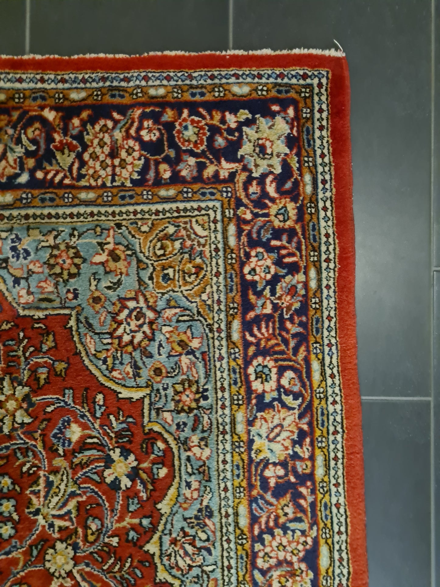 Perserteppich Orientteppich Handgeknüpfter Teppich Täbris 225x130cm