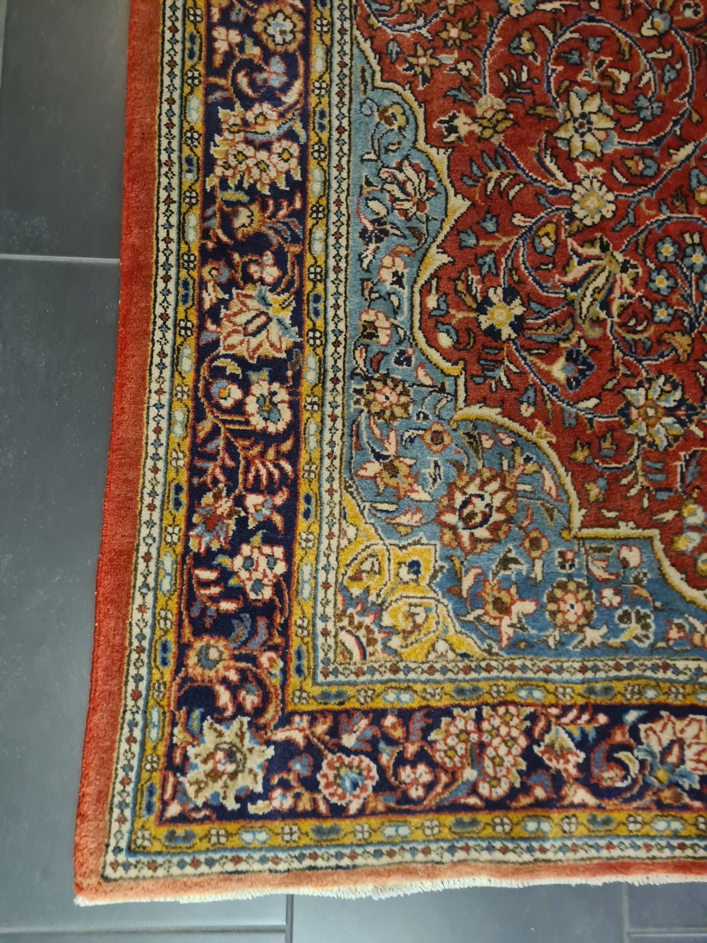 Perserteppich Orientteppich Handgeknüpfter Teppich Täbris 225x130cm