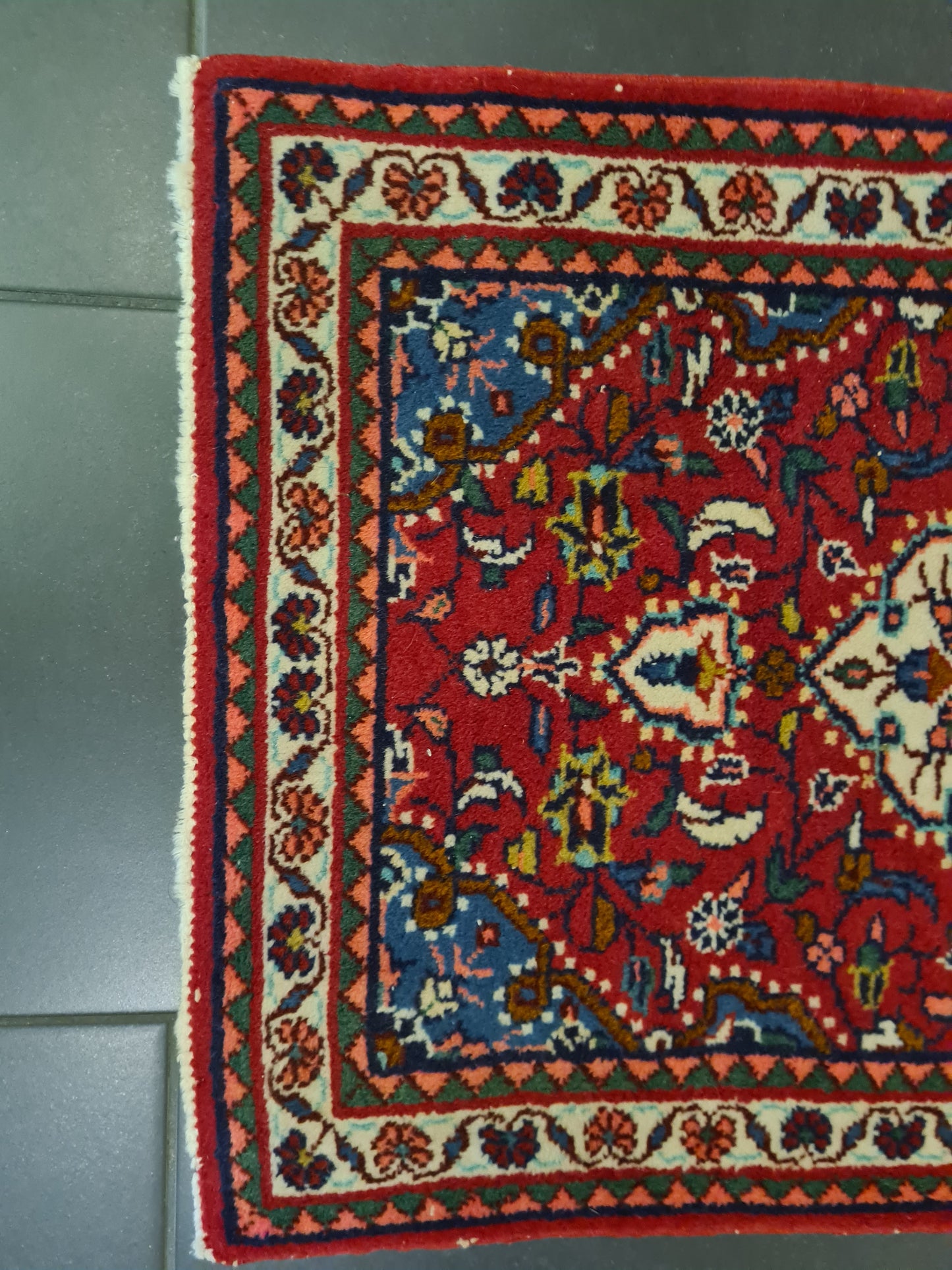 Perserteppich Orientteppich Handgeknüpfter Teppich Sarough 75x55cm