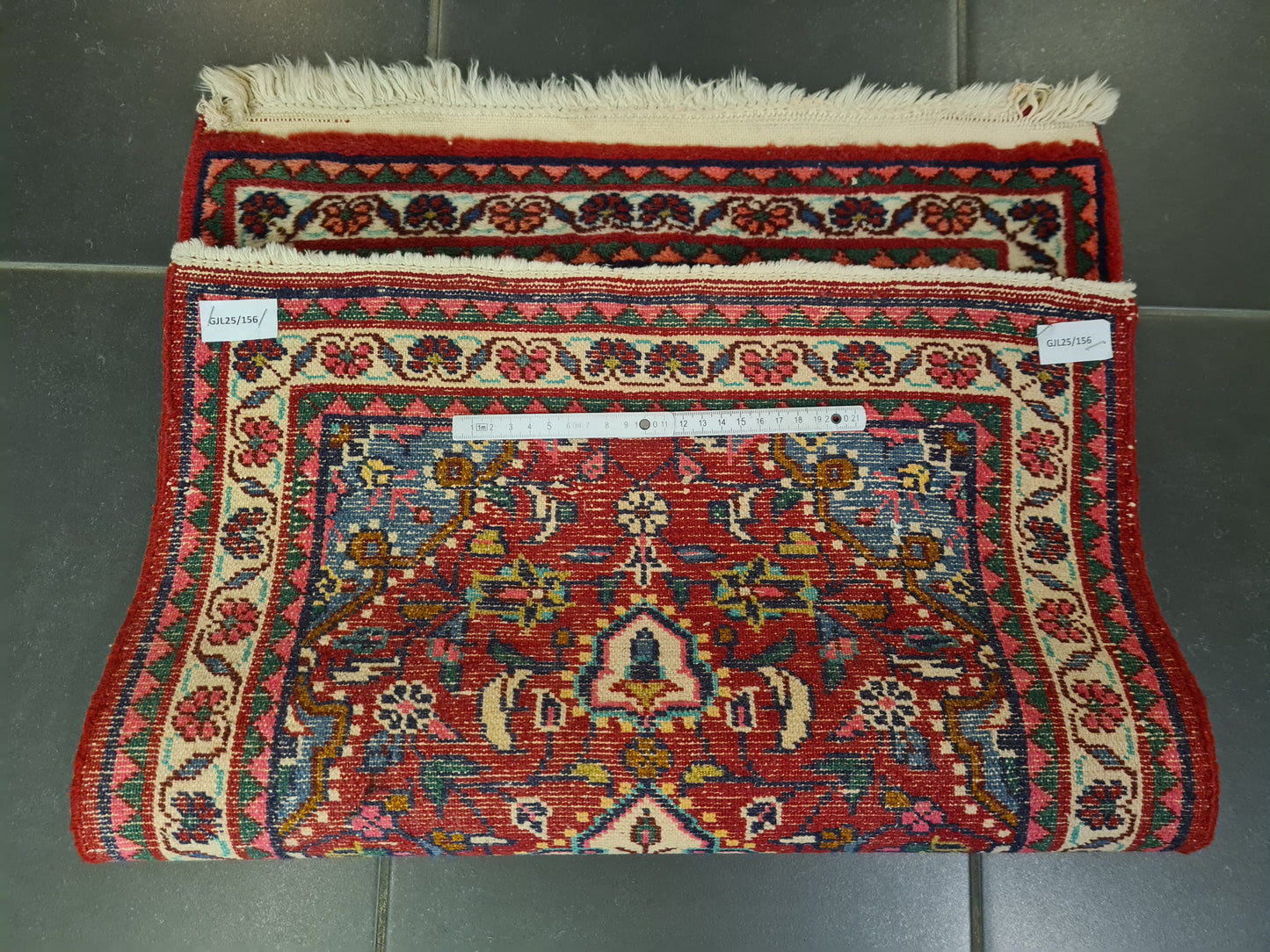 Perserteppich Orientteppich Handgeknüpfter Teppich Sarough 75x55cm