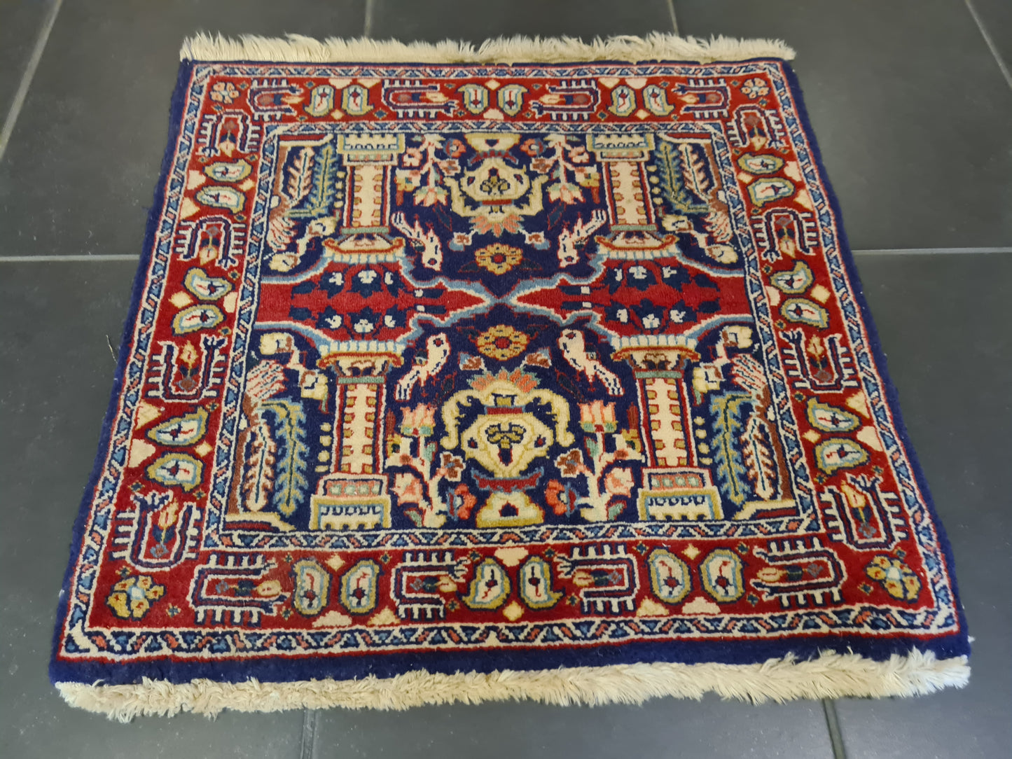 Perserteppich Orientteppich Handgeknüpfter Teppich Sarough 60x60cm