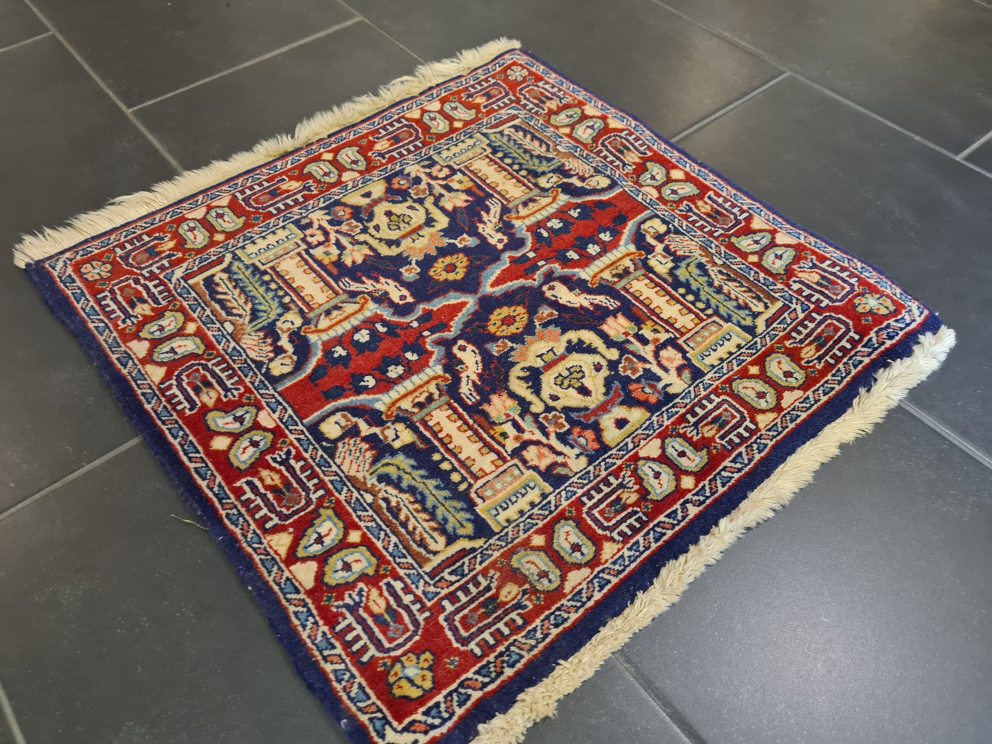 Perserteppich Orientteppich Handgeknüpfter Teppich Sarough 60x60cm