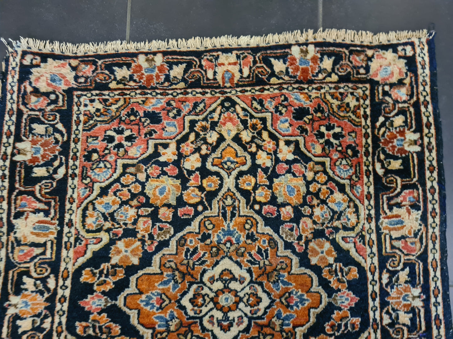 Perserteppich Orientteppich Handgeknüpfter Teppich Sarough 75x70cm