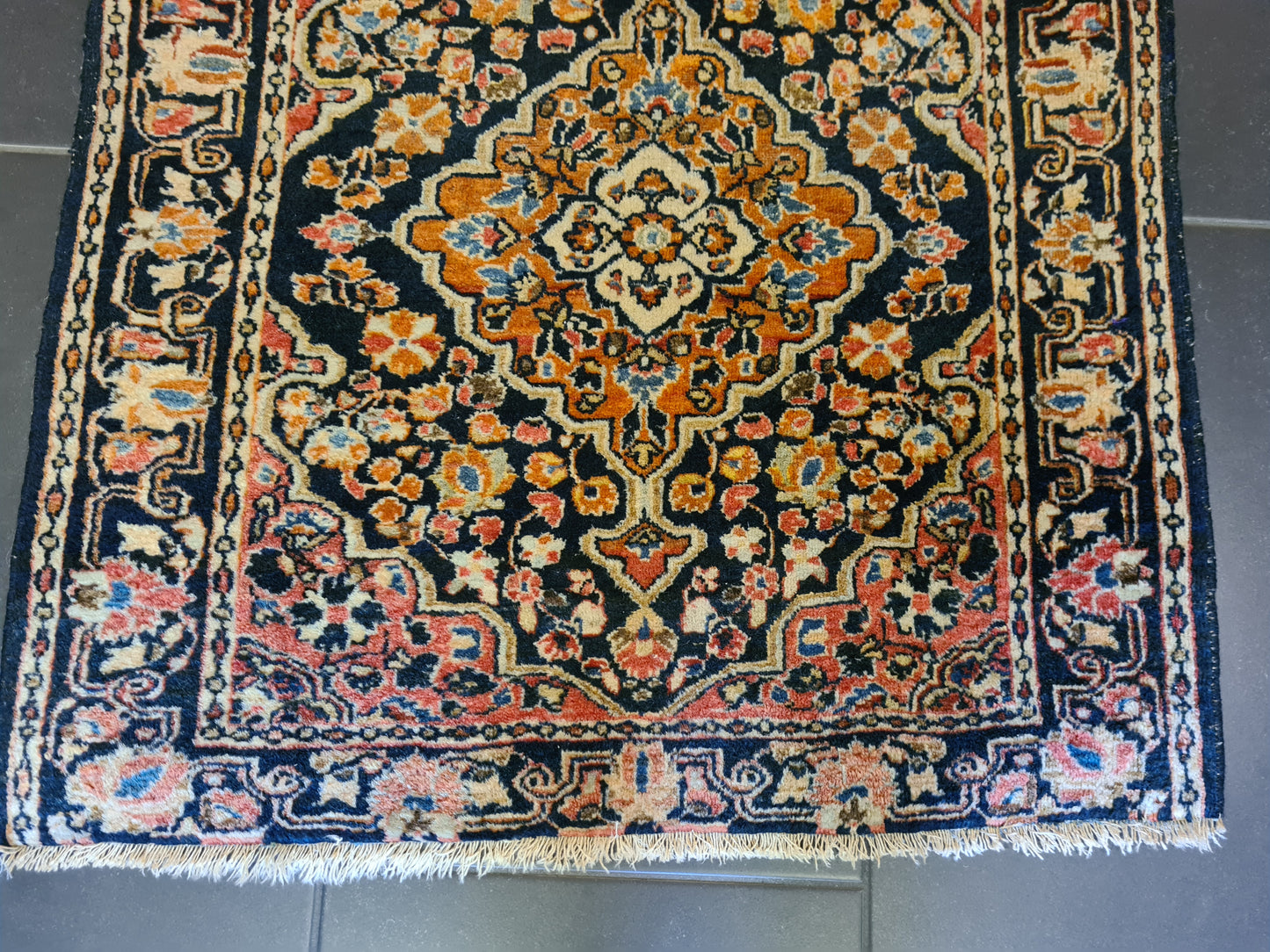 Perserteppich Orientteppich Handgeknüpfter Teppich Sarough 75x70cm