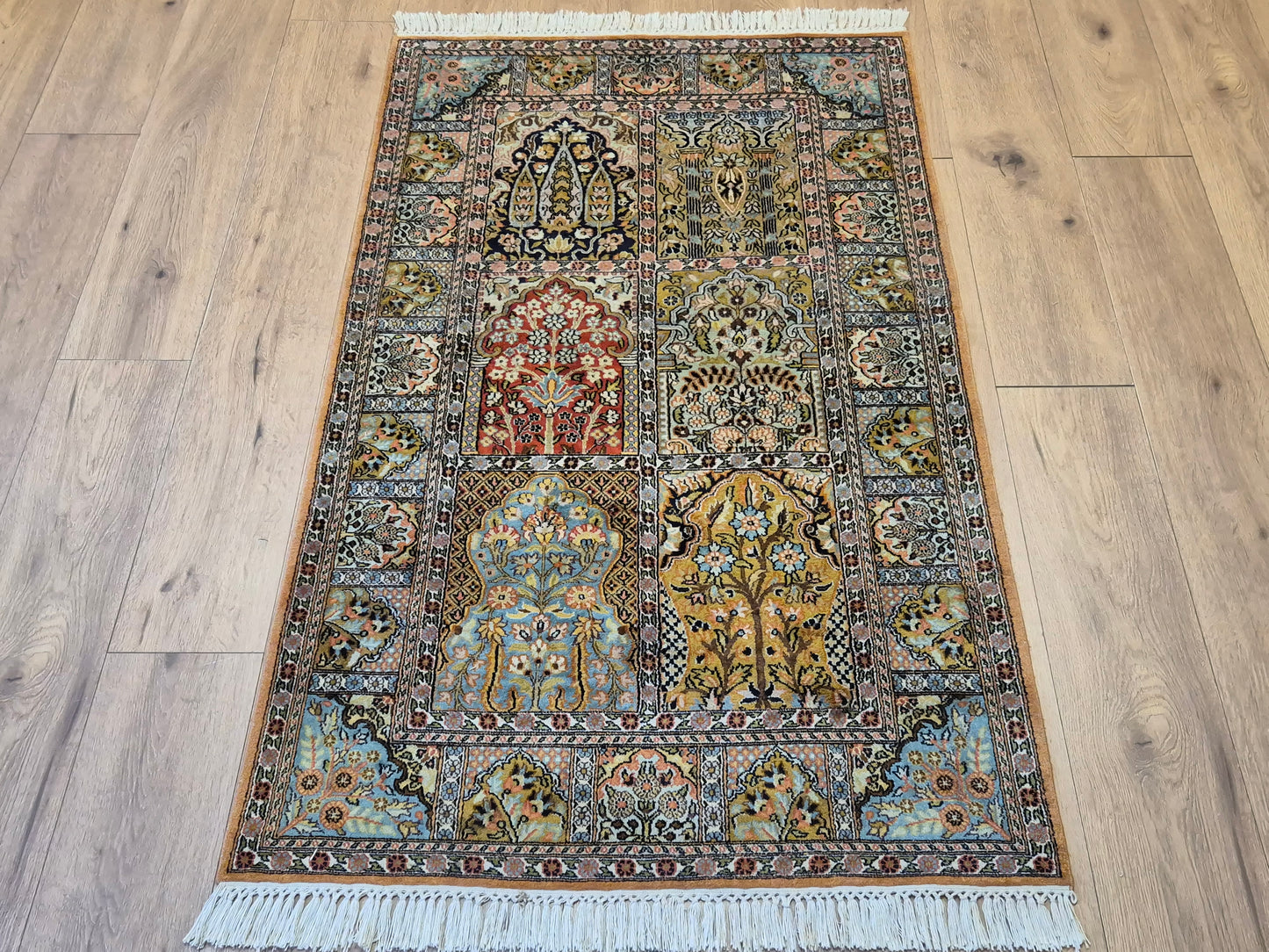 Kaschmir Seidenteppich Gebetsteppich Naturseide fein