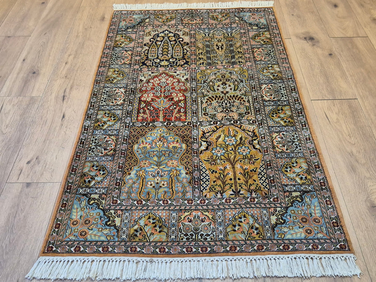 Kaschmir Seidenteppich Gebetsteppich Naturseide fein