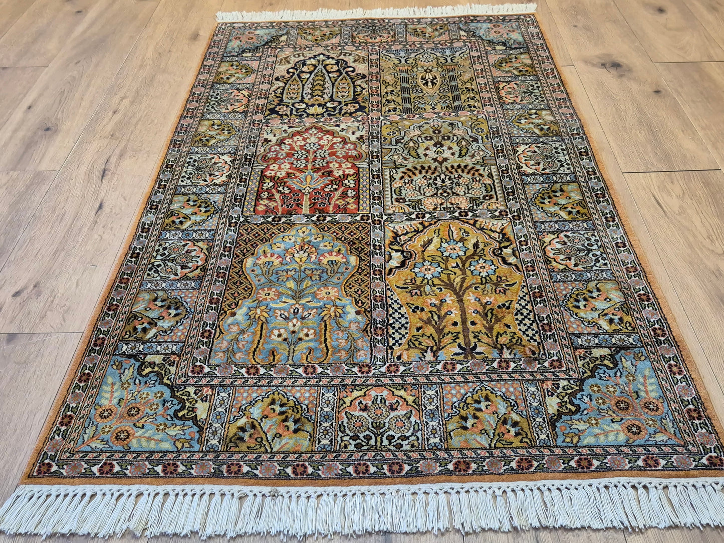 Kaschmir Seidenteppich Gebetsteppich Naturseide fein