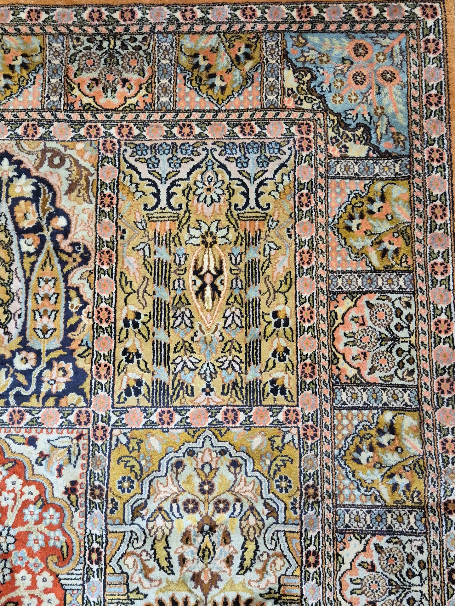 Kaschmir Seidenteppich Gebetsteppich Naturseide fein