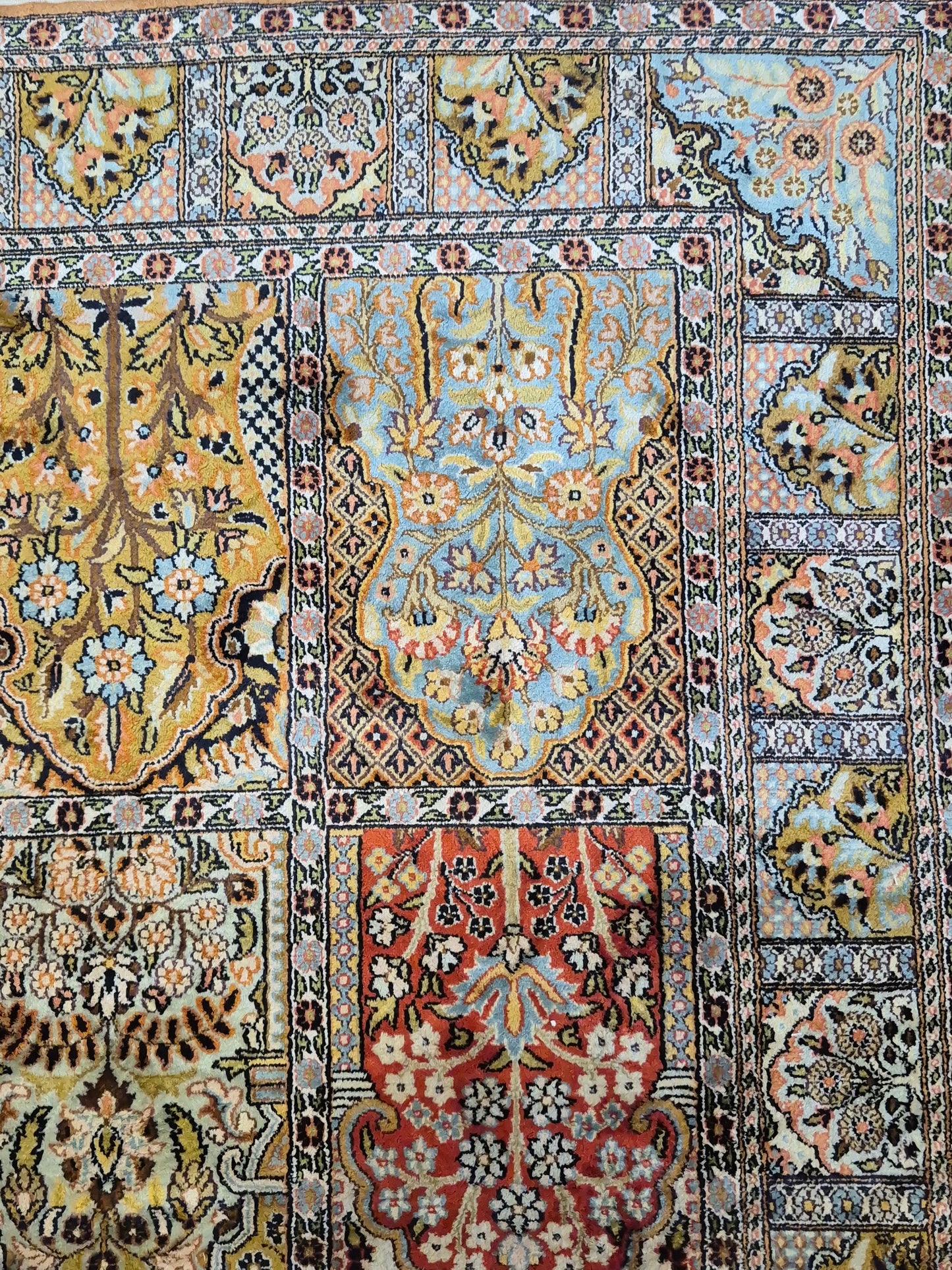 Kaschmir Seidenteppich Gebetsteppich Naturseide fein