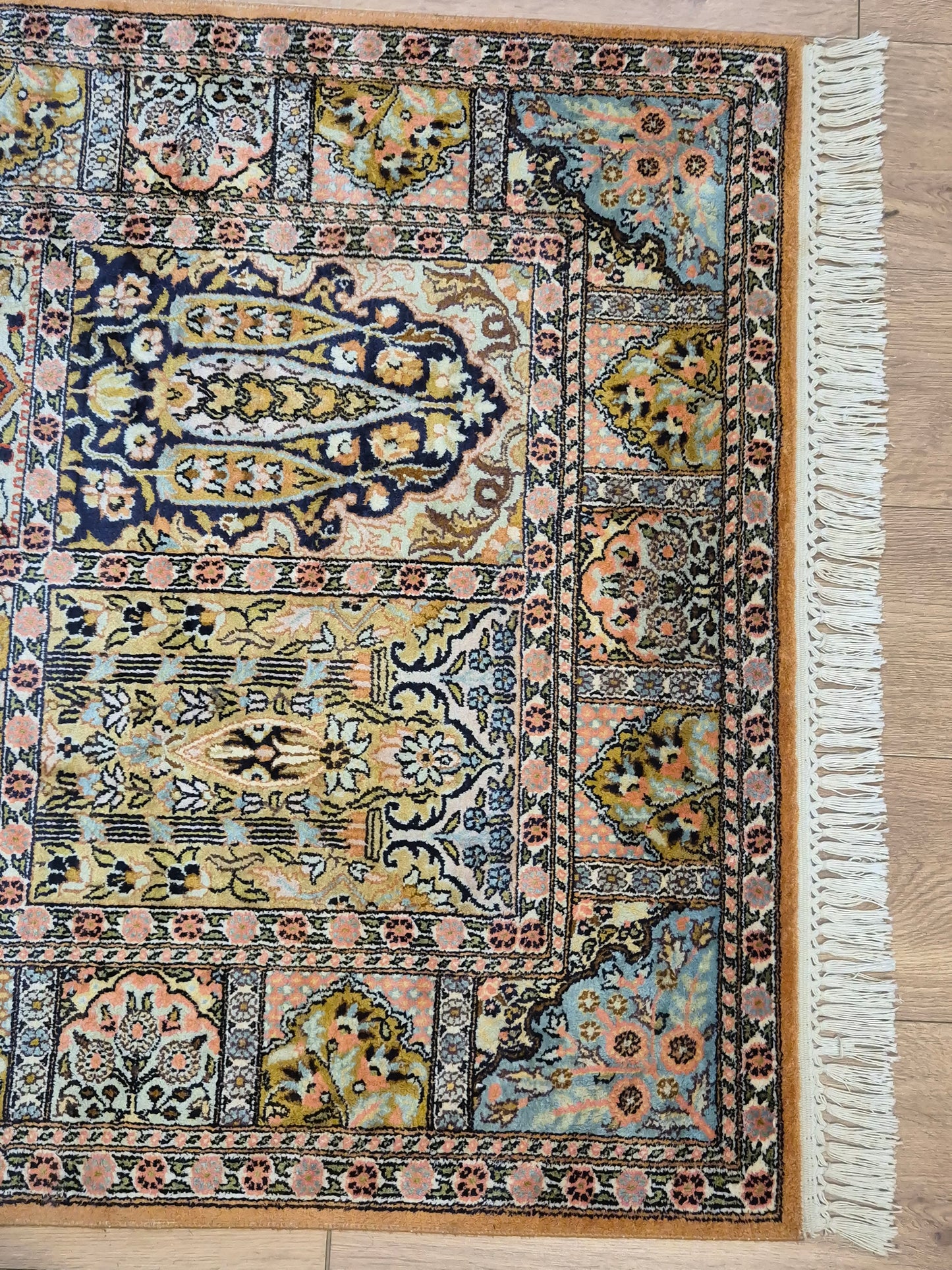 Kaschmir Seidenteppich Gebetsteppich Naturseide fein